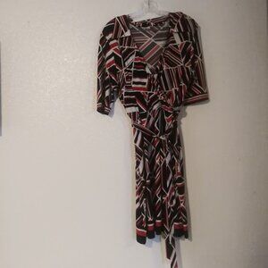 Studio One New York women's size XL red, white and black diamond dress